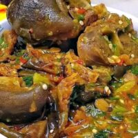 Fufu and Okro Soup with Goat Meat - Image 2