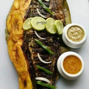 Roasted Fish On Charcoal
