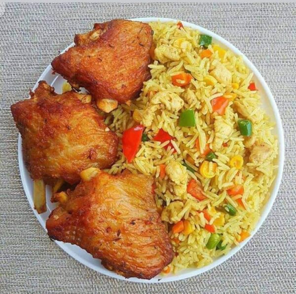 Fried Rice With Goat Meat