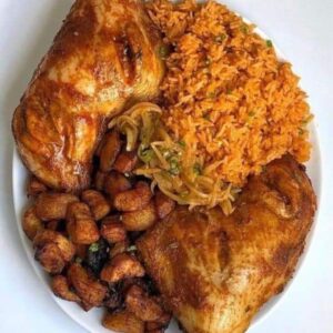 Naija Jollof Rice With Goat Meat